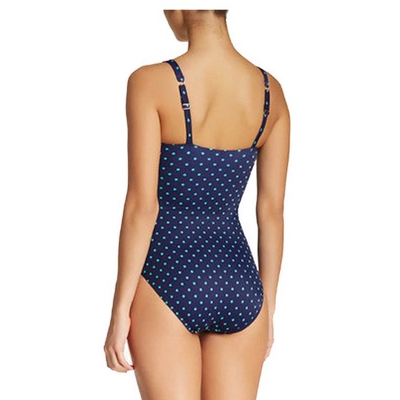 Spanx Navy Dot Swimsuit - Picture 2 of 3